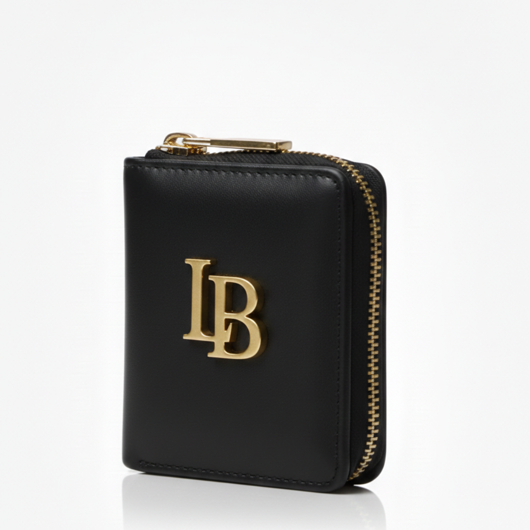 Regents Park Mini Black Plant-Based Leather Wallet - Sumiye Co