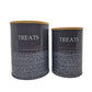 Dog Treat Canister - Gray (Set of 2)-2