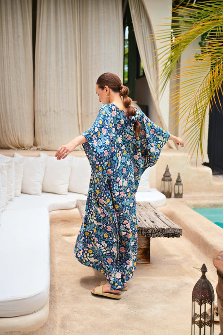 Oaklynn Kaftan Dress in Botanical - Sumiye Co