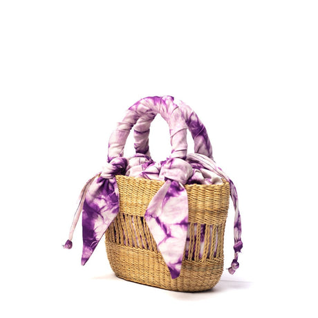 Ayine Bag Mini - Natural w/ Purple and Pale Lining - Sumiye Co