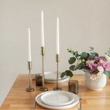 S/3 Dante Candlesticks - Brass Finish - Sumiye Co