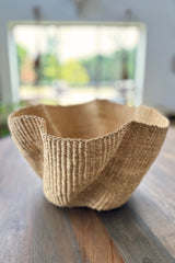 Handwoven Wave Basket - Natural