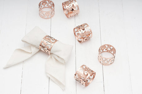 Copper Napkin Rings set/4 | Vintage Inspired - Sumiye Co