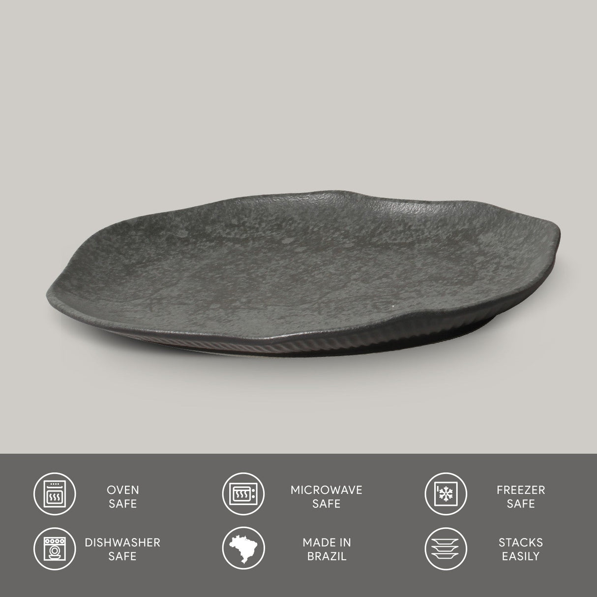 Shallow Bio Oval Platter Medium Set of 4