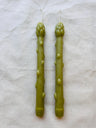 Handcrafted Asparagus Candles – Botanical Taper Candles – Set of 2 - Sumiye Co