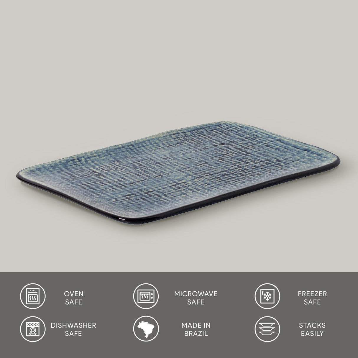 Rectangular Platter Juta Medium Set of 4