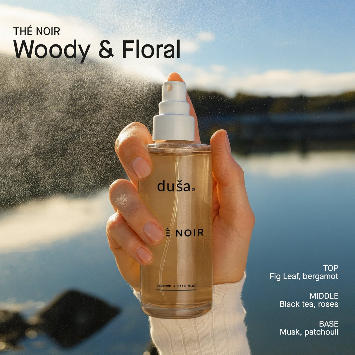 THÉ NOIR - Perfume Mist Hair & Body  - 3.4 floz - Sumiye Co