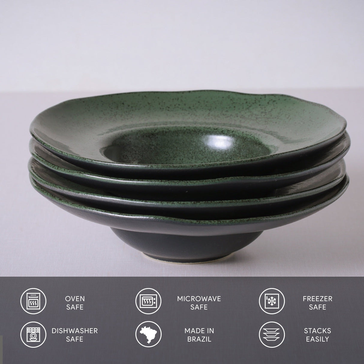 Deep Rim Plate Set of 4