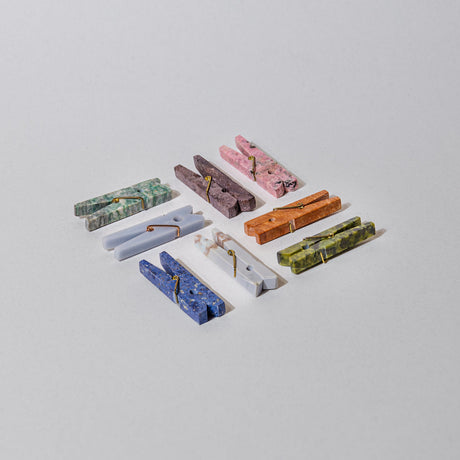 Decorative gemstone Laundry Clip Celestine blue - Sumiye Co