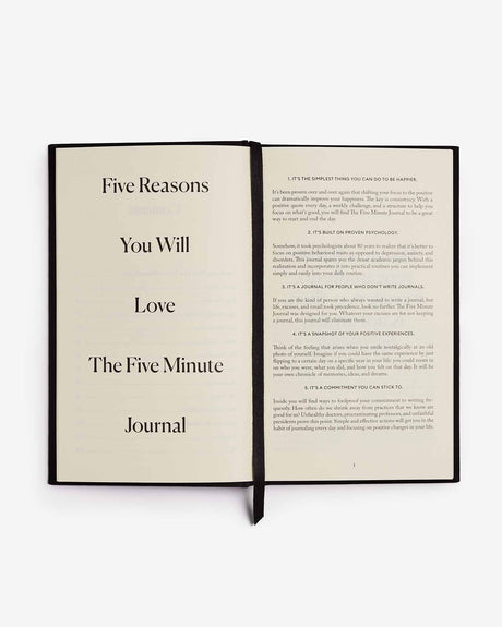 The Five Minute Journal - Bold Black - Sumiye Co