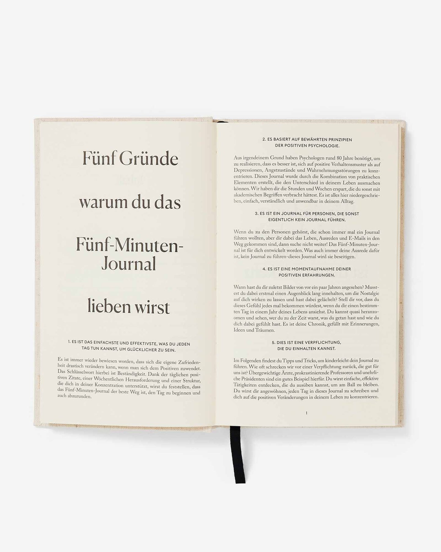 Das Fünf Minuten Journal (German Five Minute Journal) by Intelligent Change