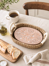 Bread Warmer & Basket - Garden Oval-2