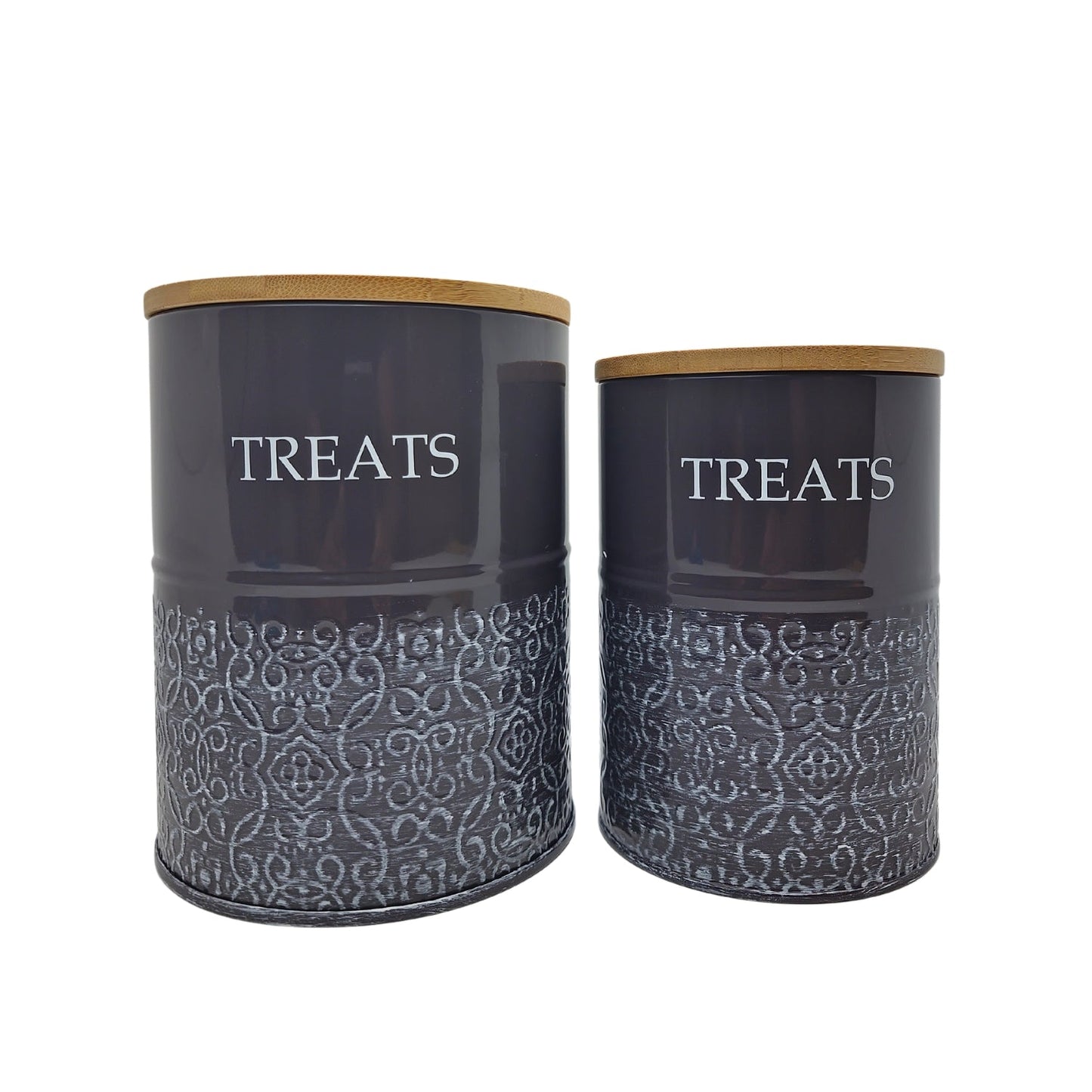 Dog Treat Canister - Gray (Set of 2)-3