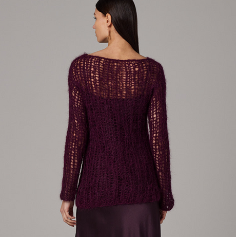 Open Mesh Boatneck Sweater - Sumiye Co