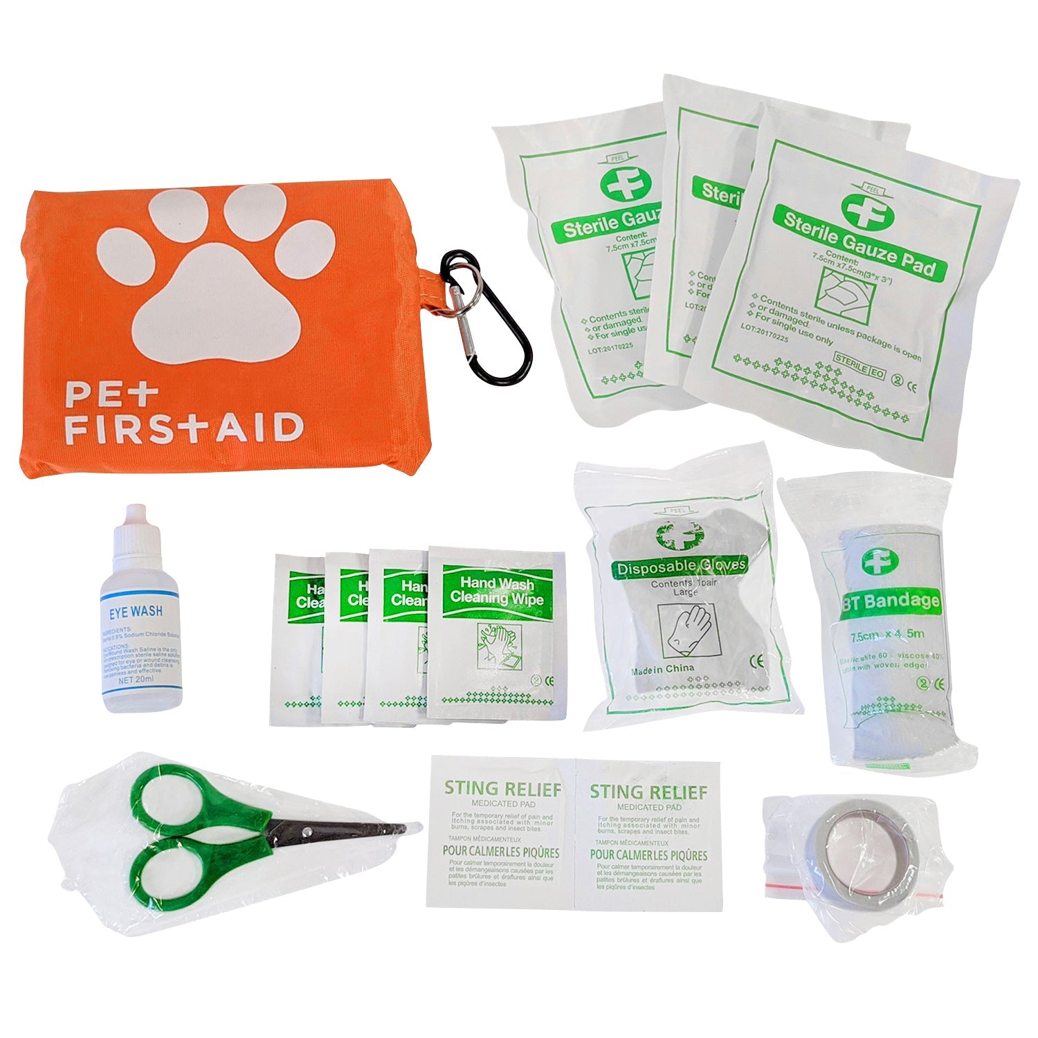 19-Piece Pet Travel First Aid Kit: Essential Safety for On-the-Go Pet Parents-1