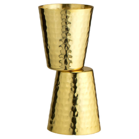S/2 Hammered Copper Shot Glasses w/ 24K Gold-Plate - Sumiye Co