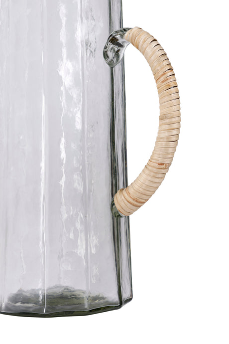 Hammered water pitcher, Natural -6.25 x 9.5 Inches ( Set of 2 ) - Sumiye Co