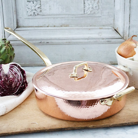 Copper Large Sauté Pan | Vintage French Inspired - Sumiye Co