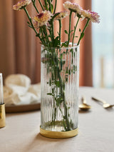 Fluted Glass Vase/Planter, Medium