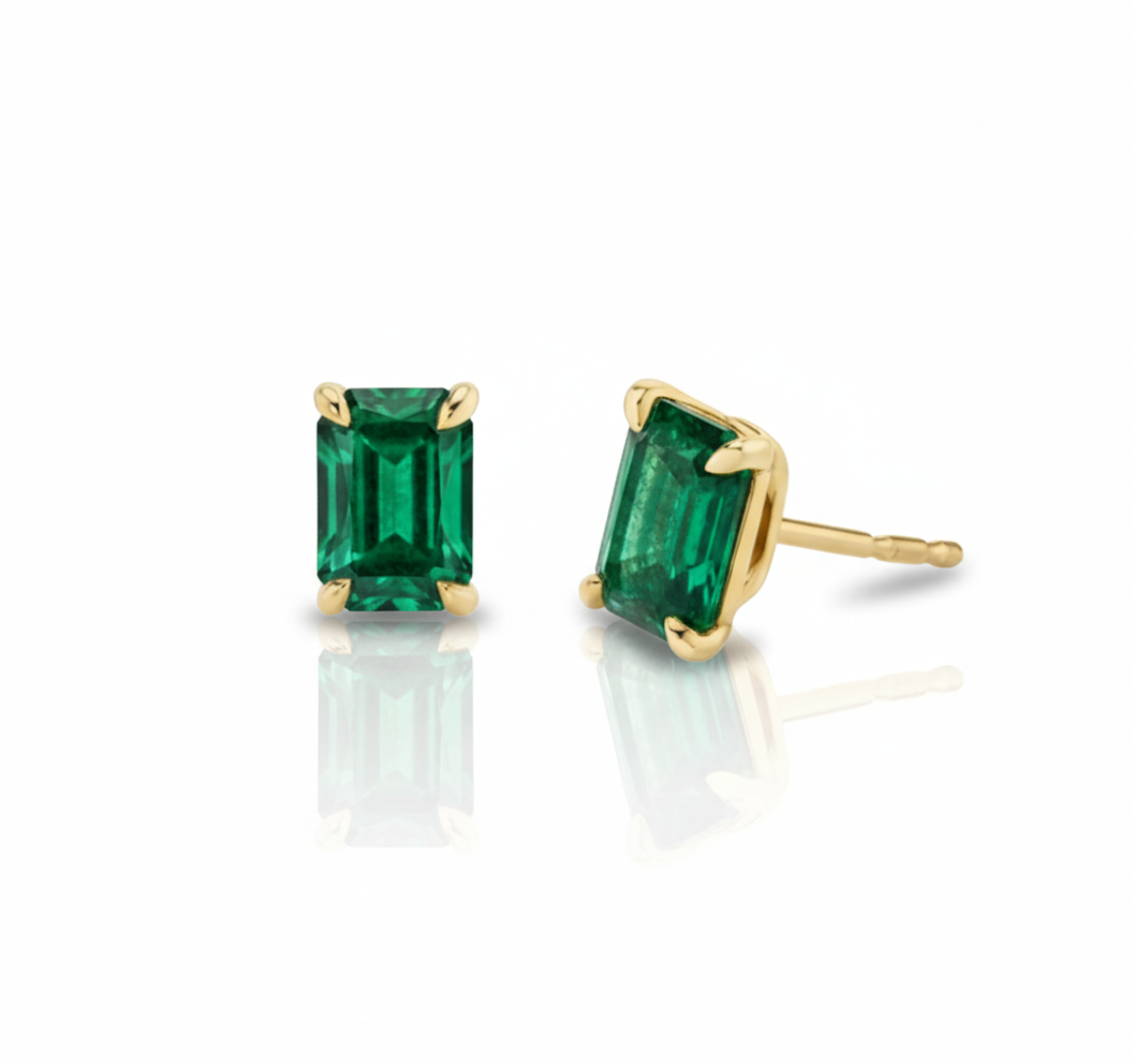 Vera Emerald Studs-0