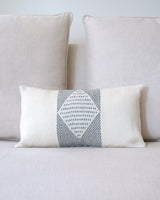 Diamante Lumbar Pillow soft Border in Ivory - Sumiye Co