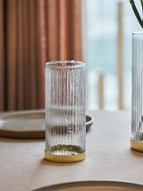 Fluted Glass Vase/Planter, Medium