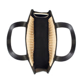 Tall Rattan & Leather Tote Bag - Sumiye Co