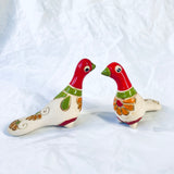 Ceramic Birds Set – Handmade Folk Art Sculpture from Colombia - Sumiye Co