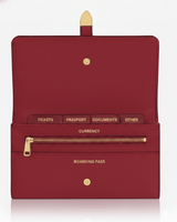 Aspen Red Plant-Based Leather Travel Wallet ( Available for Pre-order 9th April Delivery)-2