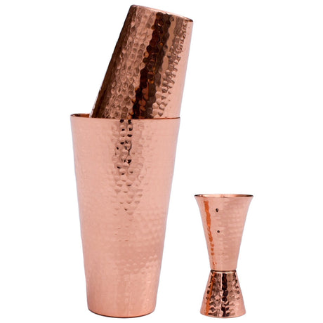 Professional Hammered Solid Copper Cocktail Shaker Set - Sumiye Co