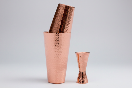 Professional Hammered Solid Copper Cocktail Shaker Set - Sumiye Co