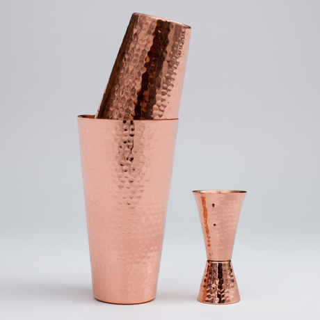 Professional Hammered Solid Copper Cocktail Shaker Set - Sumiye Co