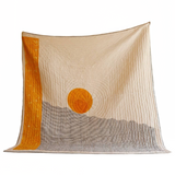 Textile with geometric pattern on a white background