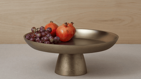 Antique Brass Large Pedestal - Sumiye Co