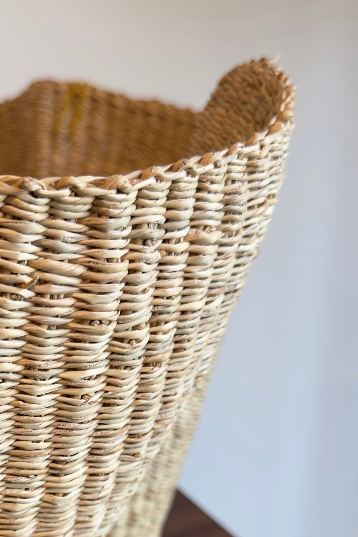 Handwoven Wave Basket - Natural