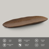 Shallow Organic Oval Platter Large Set of 4