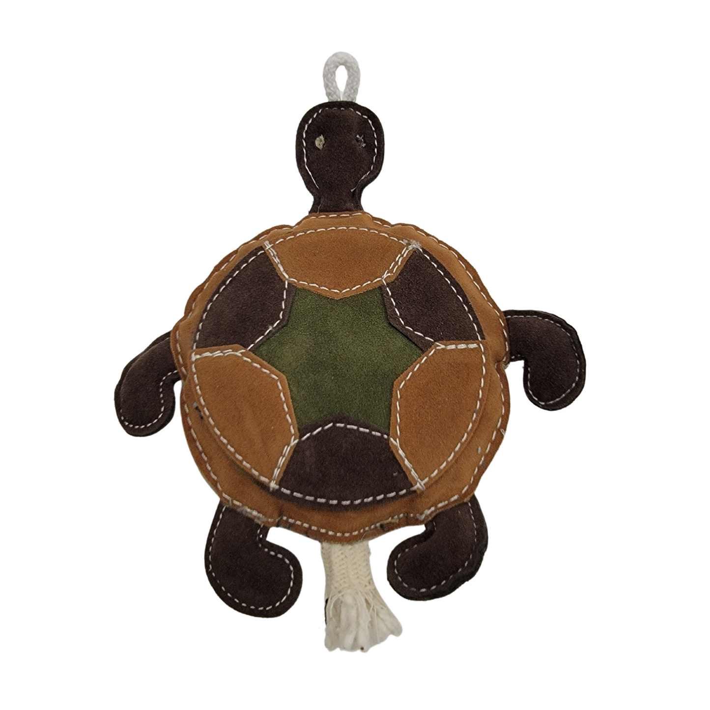 Vegan Leather Patchwork Turtle - Dog Chew Toy-0