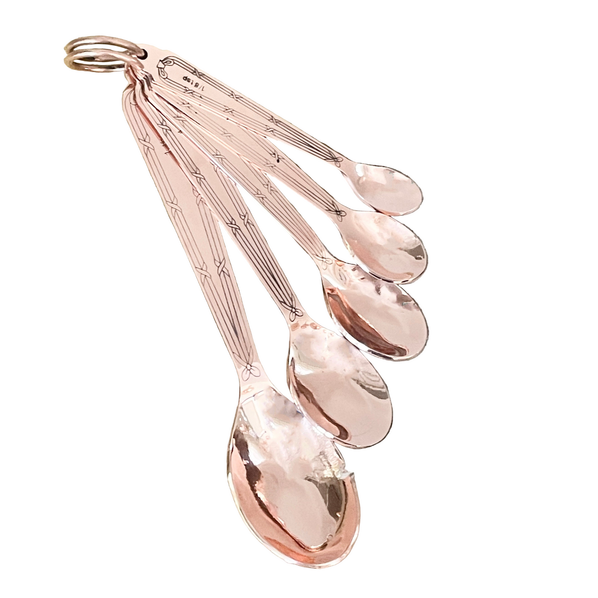 Copper Measuring Spoons (Set of 5)  | Vintage French Inspired - Sumiye Co