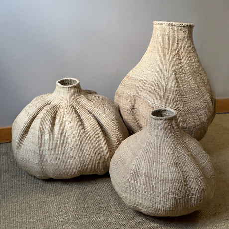 Garlic Tonga Sculptural Baskets by Mbare - Sumiye Co
