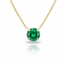 Alira Solitaire Emerald Necklace-0