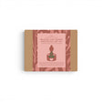 Meditative art kit packaging with a silhouette of a person and nature elements on a white background