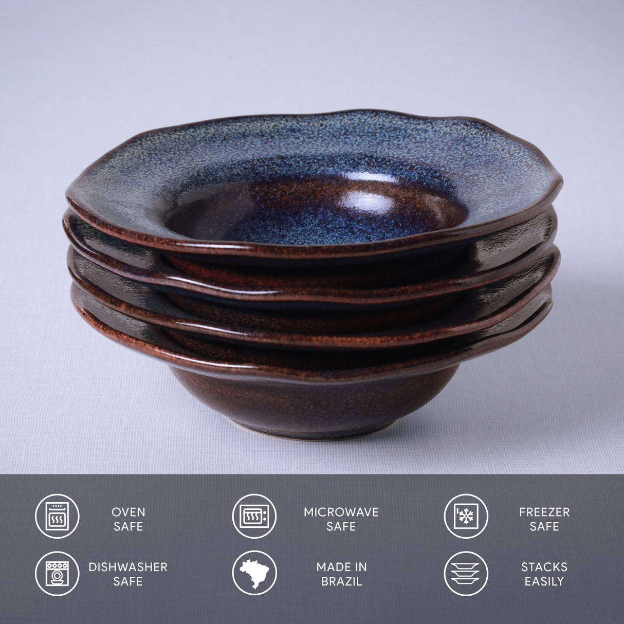 Dessert/Deep Rim Plate Set of 4