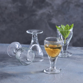 Pebbled Footed Shot Glasses - Set of 4 - Sumiye Co