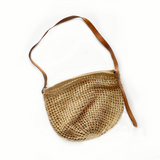 Maria Woven Market Bag - Leather Strap