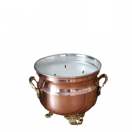 Copper Grapefruit Mint Jardinière Candle | Vintage Inspired French - Sumiye Co