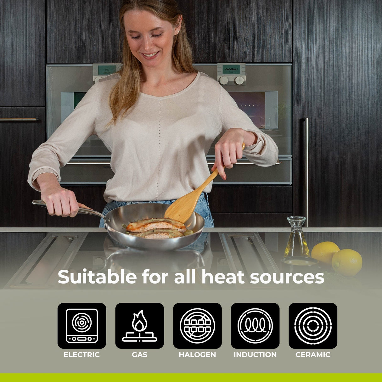 BE | LIVING Essential Series Frying Pans (Triply stainless steel)