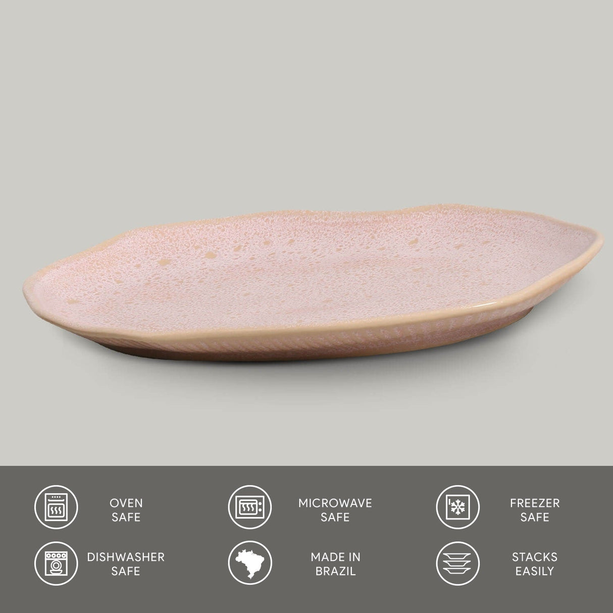 Shallow Bio Oval Platter Medium Set of 4