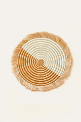 Akeza Fringe Placemat in White