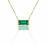 Linéa Baguette Emerald Necklace-0