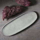 Shallow Organic Oval Platter Large Set of 4